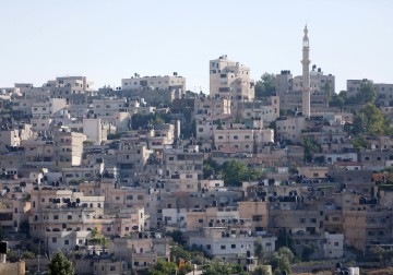 نظرة عامة على مخيم الجلزون قرب رام الله