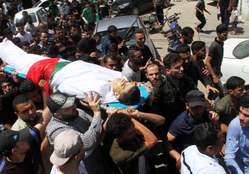 تشييع جثمان الشهيد محمود بدوان في غزة