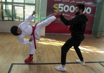 بطولة فلسطين السنوية للكاراتيه في غزة 