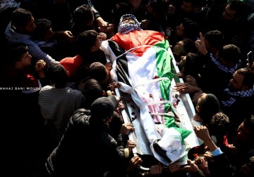 أبناء شعبنا في نابلس يشيعون جثمان الشهيد عمار مفلح