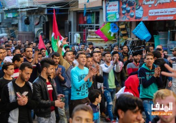 الجماهير الفلسطينية تخرج في مدينة غزة ضد الحصار والظلم
