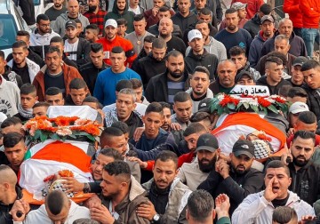 تشييع جثماني الشهيدين سلامة شرايعة وخالد عنبر برام الله 