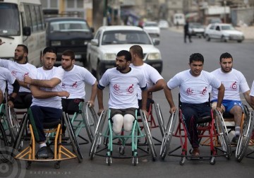 صور ماراثون بمشاركة الجرحى من مبتوري الأطراف بفعل الحروب الصهيونية على غزة