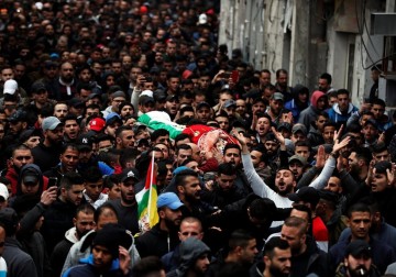 تشييع جثمان الشهيد محمد علي دار عدوان شمال القدس المحتلة 