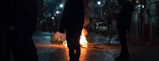 من مواجهات الليلة الماضية في مدينة رام الله