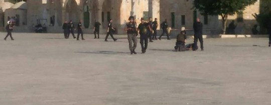 اشتباك مسلح مع جنود الاحتلال في المسجد الأقصى