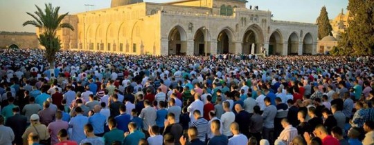 صلاة عيد الأضحى بالاقصى صباح اليوم