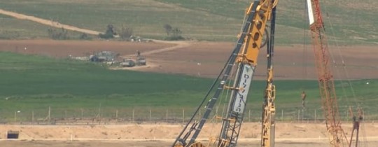 انشاءات صهيونية علة حدود غزة 