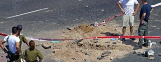 سقوط أحد صواريخ المقاومة الفلسطينية على مستوطنات غلاف غزّة