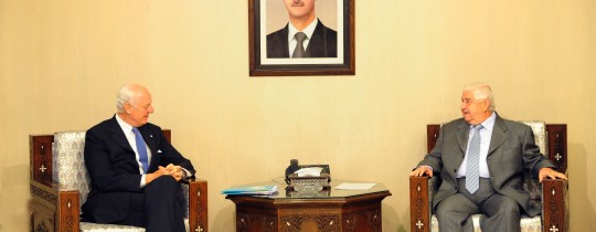 وليد المعلم ودي ميستورا