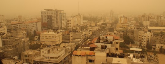 أجواء مدينة غزة مساء أمس