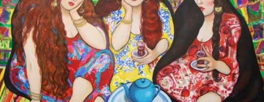 لوحة الفنانة وسماء الآغا