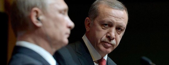 الرئيس الروسي فلاديمير بوتين ونظيره التركي رجب طيب أردوغان