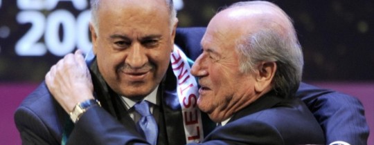 جبريل الرجوب وجوزيف بلاتر