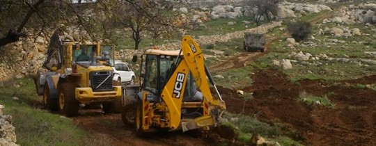 مستوطنون يجرفون أراض زراعية في بيت لحم