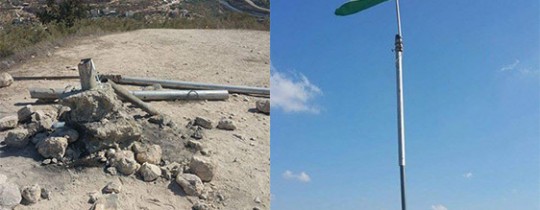 سارية علم فلسطين في سبسطية