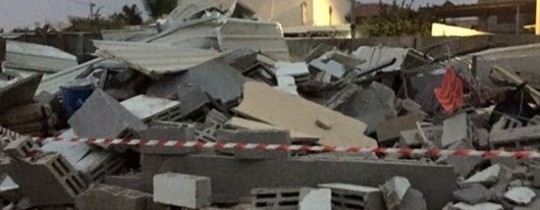 صورة من مكان الهدم