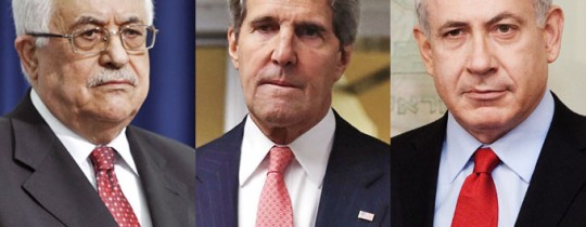 نتنياهو - كيري - عباس