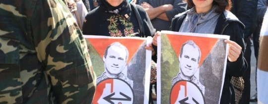 من المسير الجنائزي الذي نظّمته الجبهة اليوم للشهيد النايف