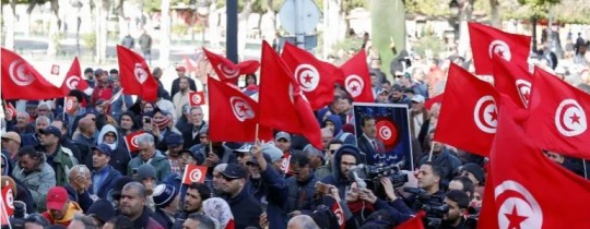 من التظاهرات في تونس