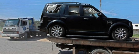 صورة بعد تفجير جزء من الموكب