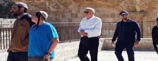 وزير الزراعة الإسرائيلي لقتحم ساحات الأقصى - 11 أبريل 2019 