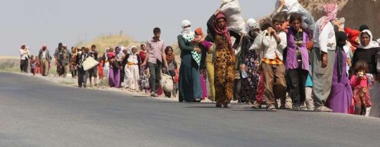 نزوح الايزيديين من العراق- تصوير AFP