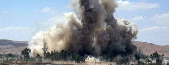 لحظة تفجير سجن تدمر حسب شريط مصور بثه التنظيم