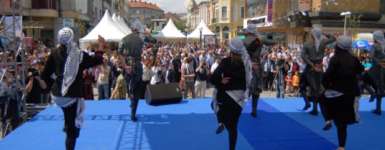 احتفال نظمته جامعة فلسطينية خلال زيارة وفد لها إلى صربيا