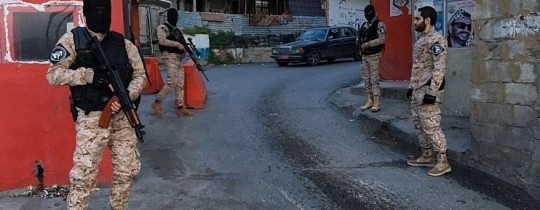 عناصر من حركة أنصار الله في مخيم المية ومية في صيدا - لبنان - أرشيف