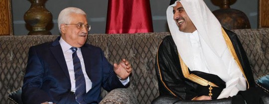 أمير قطر والرئيس محمود عباس