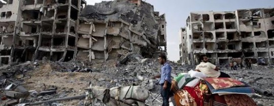 منازل مدمرة في حرب غزة