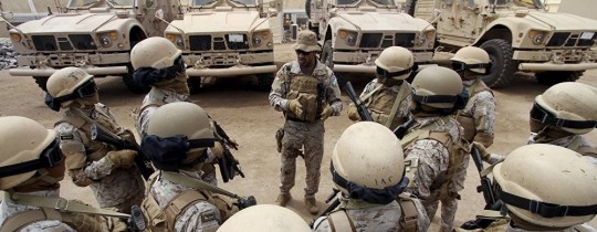 عناصر من القوات السعودية عند الحدود مع اليمن