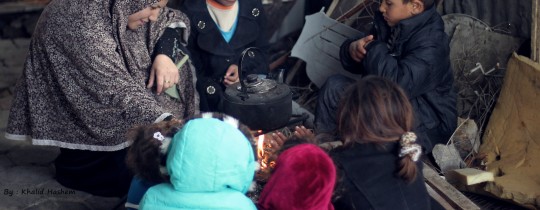 الهدف: معاناة النساء والأطفال بعد النّزوح لمراكز الإيواء جرّاء العدوان الإسرائيلي على غزّة