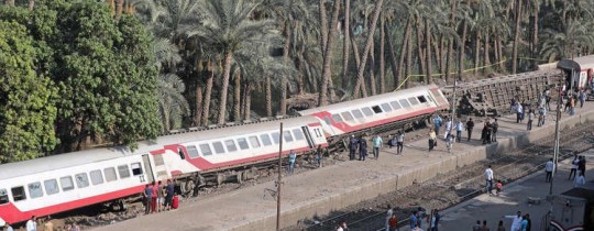 انقلاب قطار بمصر 