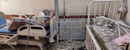 قصف تعرض له مستفى العودة شمال قطاع غزة