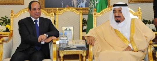 جانب من اللقاء بين الملك سلمان والرئيس السيسي