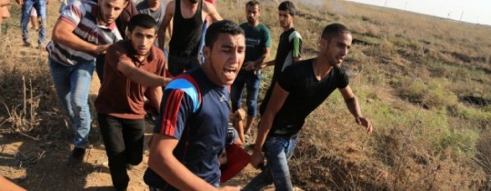 ارشيفية - مواجهات شرق مخيم البريج وسط قطاع غزة