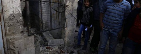 أضرار أحدثها التفجير في غزّة 