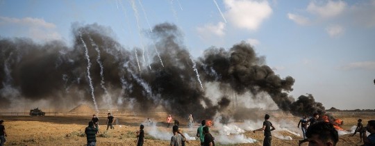 من فعاليات مسيرات العودة في قطاع غزة (أرشيف) 