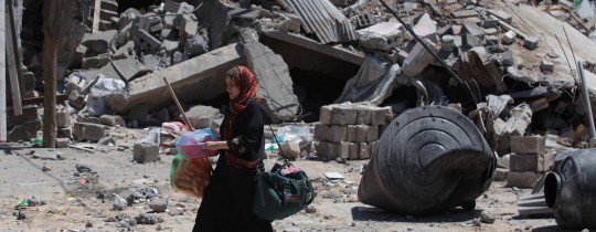 صورة من آثار الحرب الاخيرة على قطاع غزة 