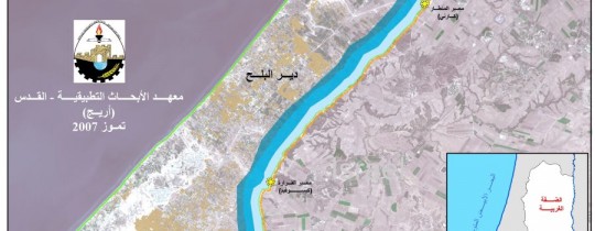 خريطة لقطاع غزة عام 2007