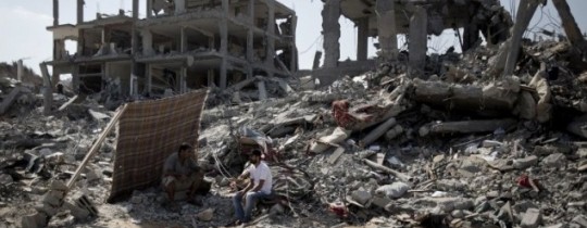 الدمار الذي لحق بقطاع غزة جراء عدوان الاحتلال الصهيوني صيف عام 2014