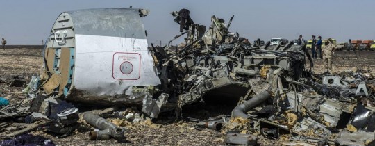 حطام الطائرة الروسية