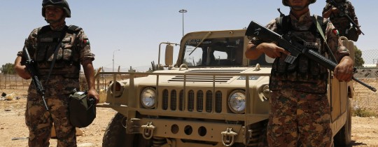 عناصر الجيش الأردني على الحدود