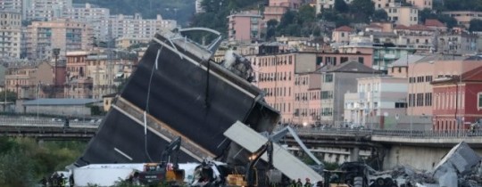 انهيار جسر جنوى