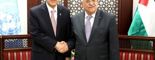 ابو مازن وبان كي مون