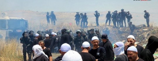 من الاحتجاجات أمس في الجولان السوري