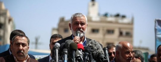 هنية خلال حديثه اليوم 