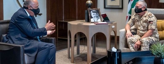 شكري وملك الأردن 